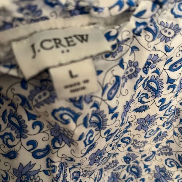 J. CREW Floral Patchwork Dress- Blue and White - Picture 7 of 10